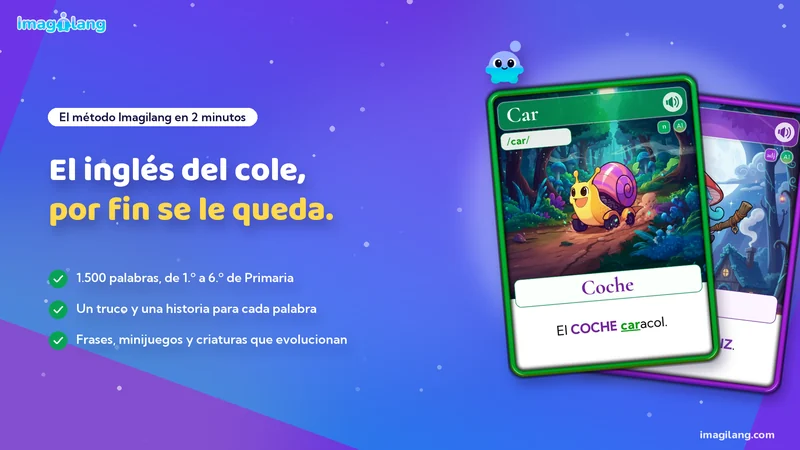 El inglés del cole, por fin se le queda: el método Imagilang con sus cartas mnemotécnicas